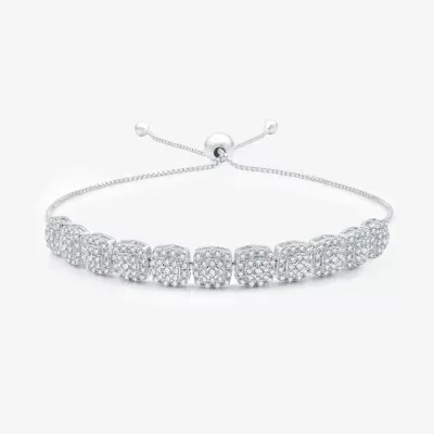 1 1/2 CT. T.W. Lab Grown White Diamond Sterling Silver Bolo Bracelet