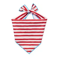 Paw & Tail Striped Dog Bowtie Bandana Set