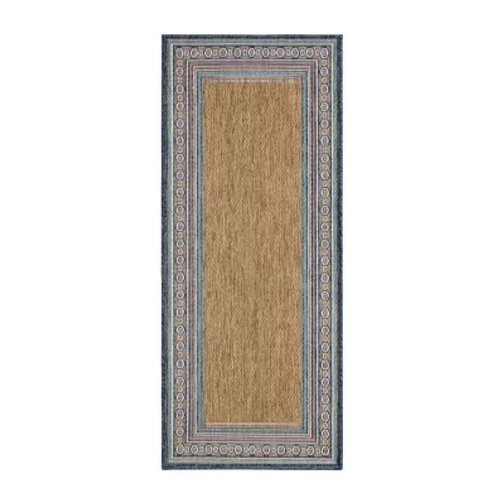 Mohawk Home Panama Flatweave 2'6"X6' Indoor Outdoor Rectangular Runner