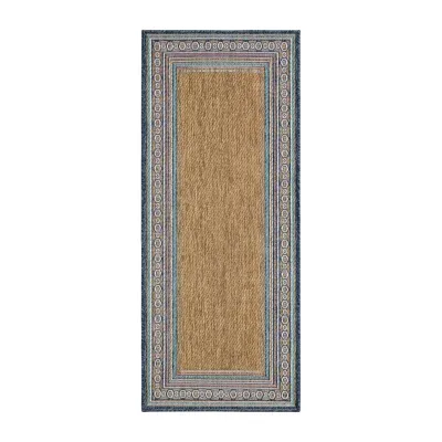 Mohawk Home Panama Flatweave 2'6"X6' Indoor Outdoor Rectangular Runner