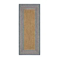 Mohawk Home Panama Flatweave 2'6"X6' Indoor Outdoor Rectangular Runner