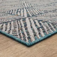 Mohawk Home Poolside Diamond Flatweave Indoor Outdoor Rectangular Area Rug