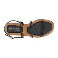 Journee Collection Womens Karrio Adjustable Strap Flat Sandals