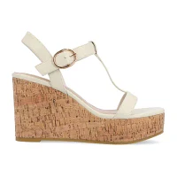 Journee Collection Womens Matildaa Wedge Sandals