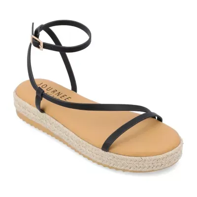 Journee Collection Womens Odelia Ankle Strap Flat Sandals