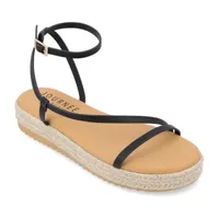 Journee Collection Womens Odelia Ankle Strap Flat Sandals