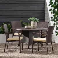 5-pc. Patio Dining Set Cushioned