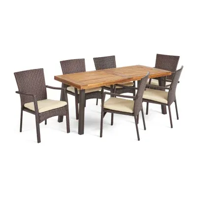 7-pc. Patio Dining Set Cushioned