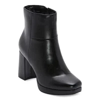 Worthington Womens Gio Block Heel Booties