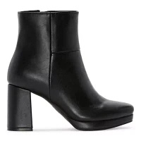 Worthington Womens Gio Block Heel Booties