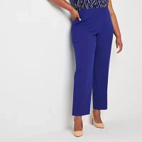 Black Label by Evan-Picone Womens Straight Fit Straight-Plus Suit Pant