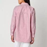 Gloria Vanderbilt Womens Long Sleeve Regular Fit Button-Down Shirt