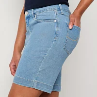 Gloria Vanderbilt Womens High Rise Denim Short