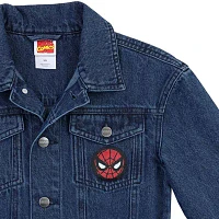 Disney Collection Little & Big Boys Denim Marvel Spiderman Lightweight Jacket