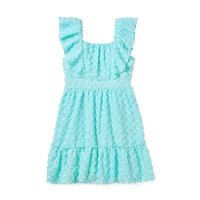 Emerald Sundae Big Girls Short Sleeve Flutter A-Line Dress