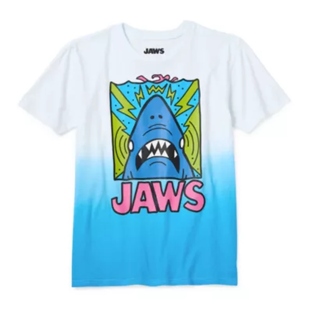 Little & Big Boys Jaws Crew Neck Short Sleeve Graphic T-Shirt