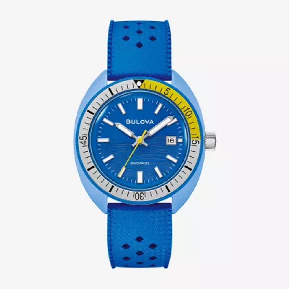 Bulova Unisex Adult Blue Strap Watch 98b445