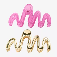 Arizona Gold Tone & Purple Wavy 2-pc. Hair Clip