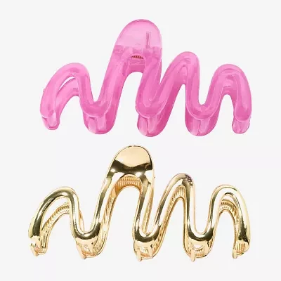 Arizona Gold Tone & Purple Wavy 2-pc. Hair Clip