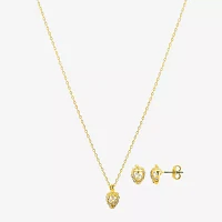 Bijoux Bar Delicates Strawberry Crystal Gold Tone Round 2-pc. Jewelry Set