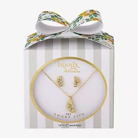 Bijoux Bar Delicates Lemon Crystal Gold Tone 2-pc. Jewelry Set