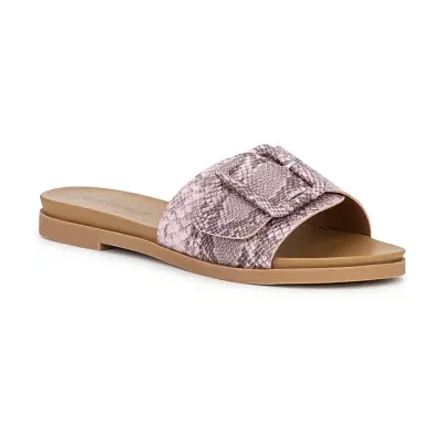 Olivia Miller Womens Slide Sandals