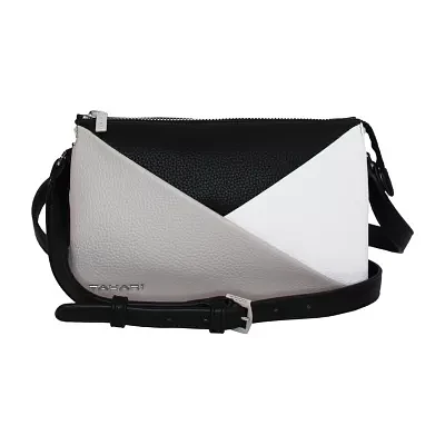 Tahari Pearson Pleated Triple Compartment Crossbody Bag