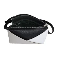 Tahari Pearson Pleated Triple Compartment Crossbody Bag
