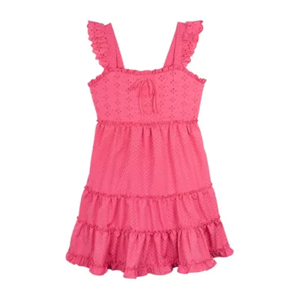 Rare Editions Big Girls Short Sleeve Flutter Empire Waist Dress