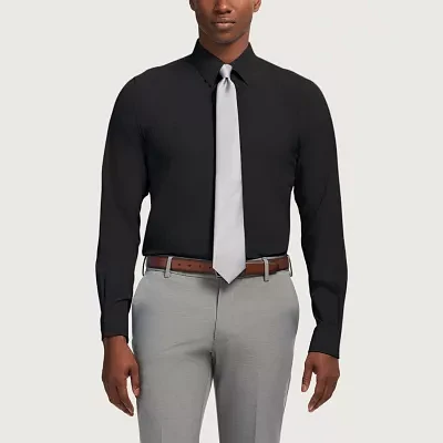 IZOD Mens Slim Fit Easy Care Wrinkle Free Long Sleeve Dress Shirt