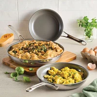 Anolon Everlast Stainless Steel Ceramic 3-pc. Frying Pan Set
