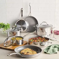 Anolon Everlast Stainless Steel Ceramic 11-pc. Cookware Set