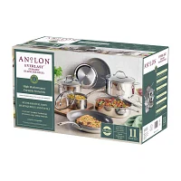 Anolon Everlast Stainless Steel Ceramic 11-pc. Cookware Set