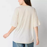 Juniors Yellowstone Oversized Tee Womens Crew Neck Short Sleeve Graphic T-Shirt