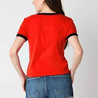 Juniors Hot Cheetos Caliente Ringer Tee Womens Crew Neck Short Sleeve Graphic T-Shirt