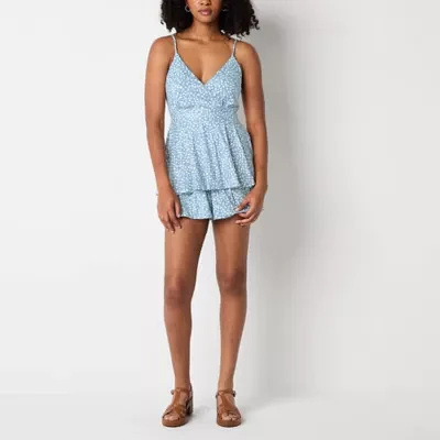 Emerald Sundae Sleeveless Womens Romper-Juniors