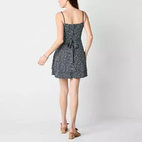 Emerald Sundae Womens Sleeveless Abstract Fit + Flare Dress Juniors