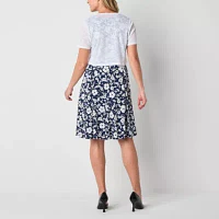 Perceptions Womens Floral Jacket Dress