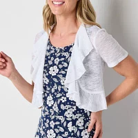 Perceptions Womens Floral Jacket Dress