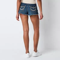 Vanilla Star Womens Low Rise Denim Short-Juniors