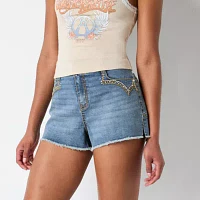 Vanilla Star Womens Low Rise Denim Short-Juniors