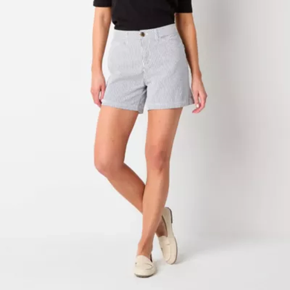 St. John's Bay Womens Mid Rise Chino Short