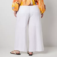 Worthington Plus Womens Relaxed Fit Cropped Pant