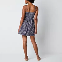 by&by Bandana Womens Sleeveless Paisley Fit + Flare Dress Juniors