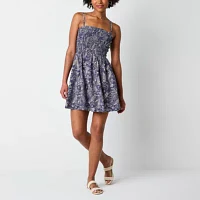 by&by Bandana Womens Sleeveless Paisley Fit + Flare Dress Juniors