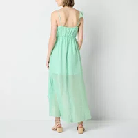 by&by Womens High-Low Fit + Flare Dress Juniors