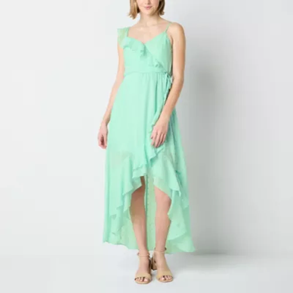 by&by Womens High-Low Fit + Flare Dress Juniors