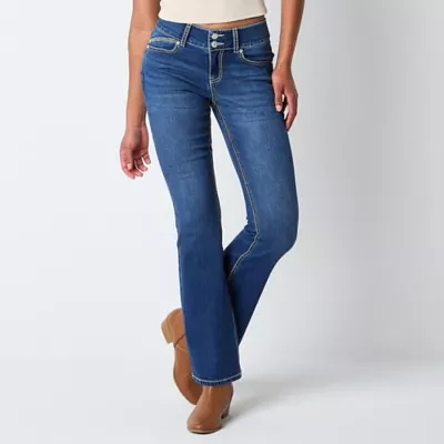 Vanilla Star-Juniors Womens Mid Rise Bootcut Jean