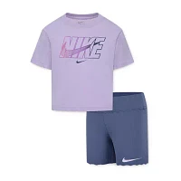 Nike Little Girls 2-pc. Short Set