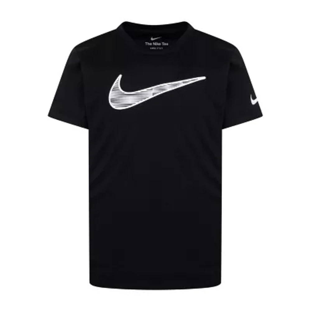 Nike Little Boys Dri-Fit Crew Neck Short Sleeve Graphic T-Shirt